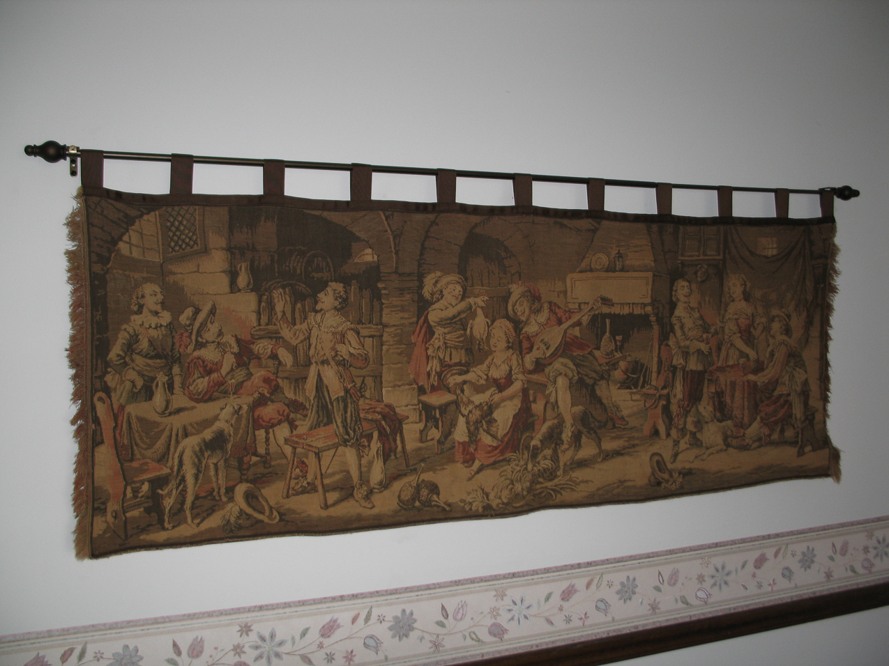   ~~  professionally hung in the dining room