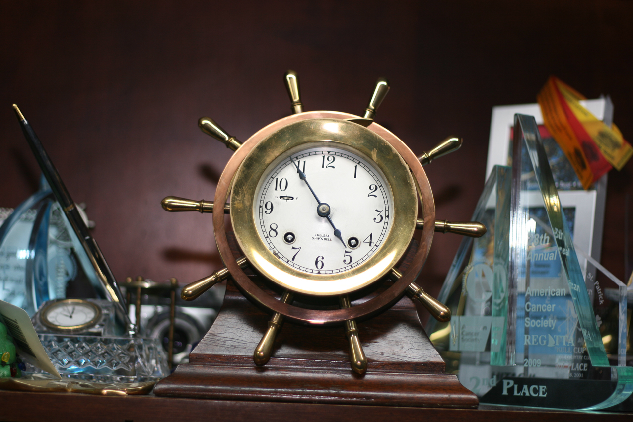Chelsea Ships Clock  ~~  Bill Haas gift on my 50th to help me track the time in style