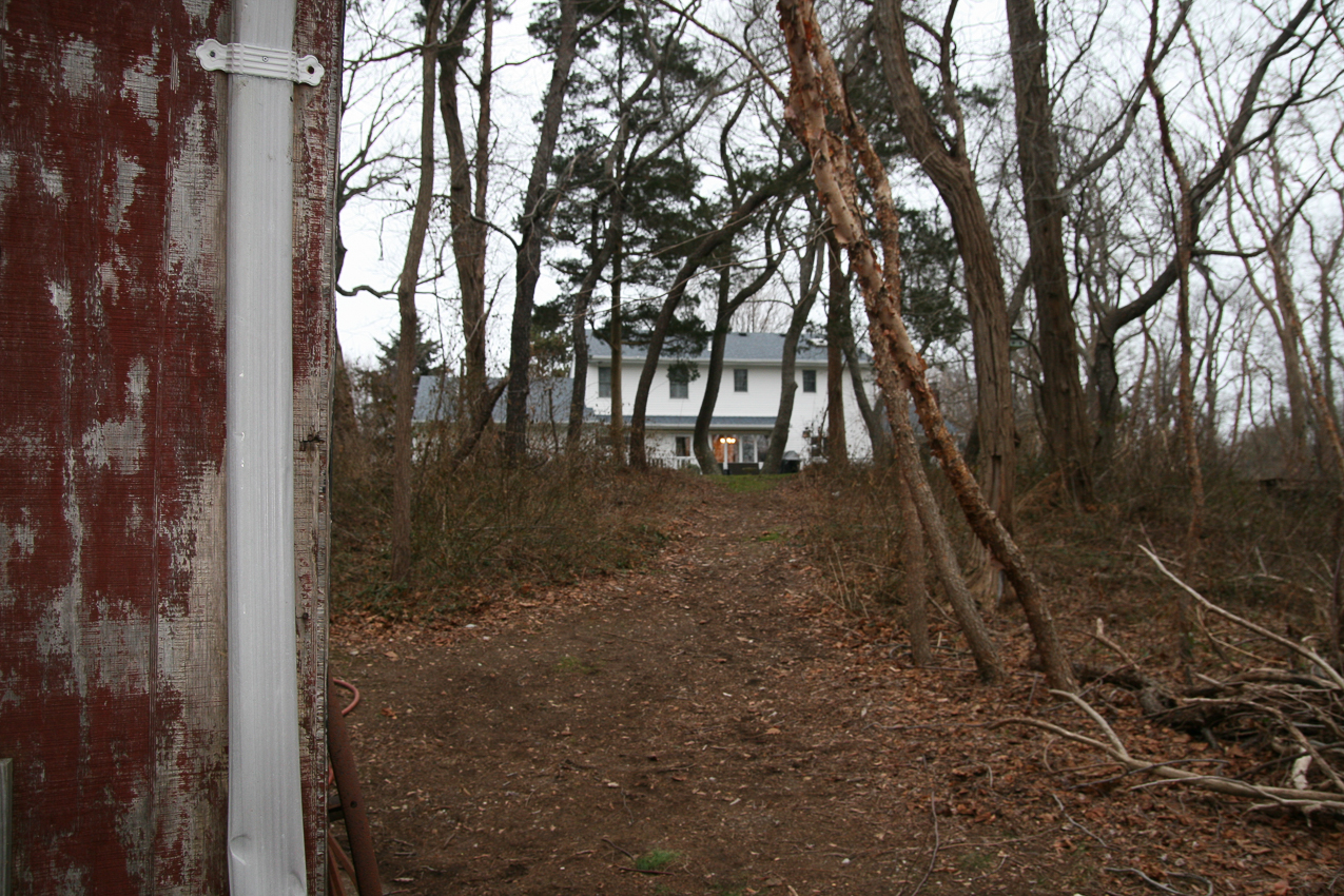 View from the barn  ~~  Back of the house from the barn.  Need a paint job on this shack.