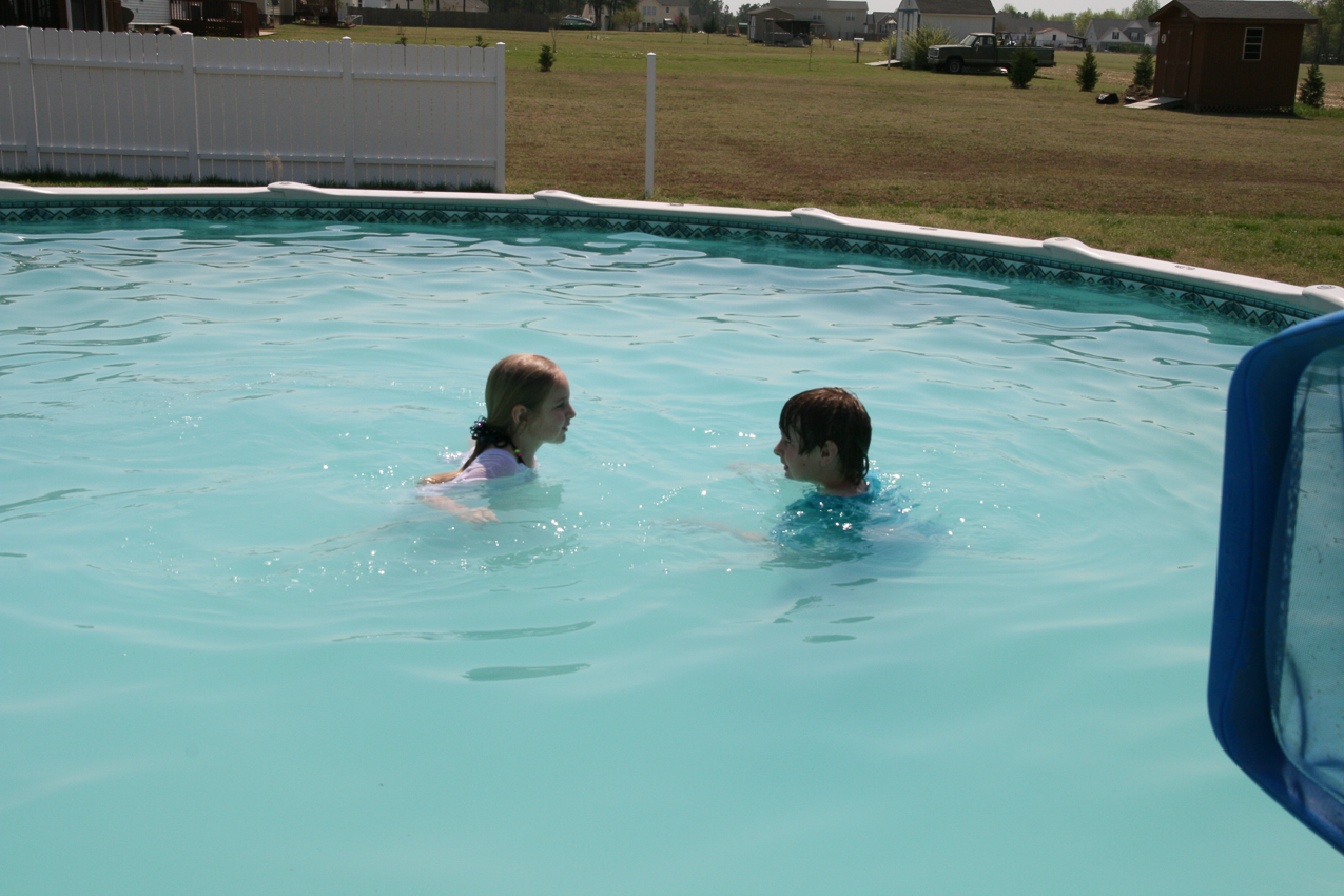 It seems as long as the water temp is above 60.......  ~~  ....Lynch kids will go swimming?  This pool was covered in pollen