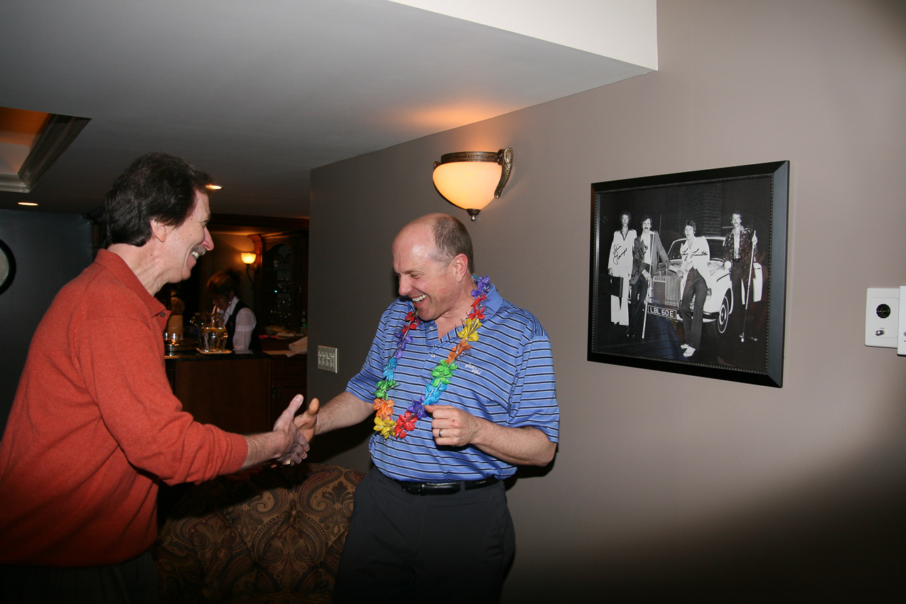 The guy is a multi year hall of famer in pool, he is in that picture on the wall from the 70s  ~~  