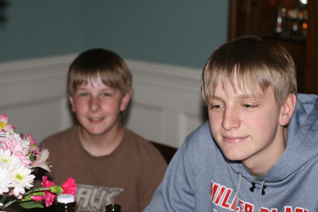 Daniel is checking out the dessert  ~~  