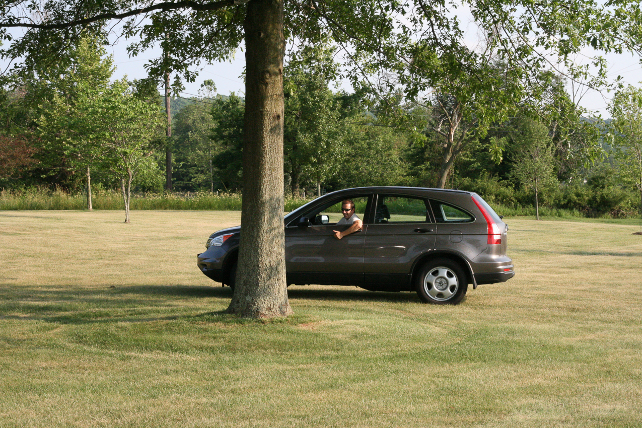 Careful with that Car Eugene!  ~~  Doing donuts on Bill's front lawn!!!!!