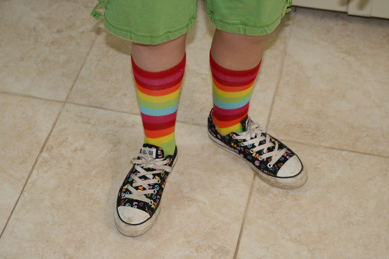 Tie Dye Friday and then Field Day Tuesday leads to wacky socks Weds??????  ~~  