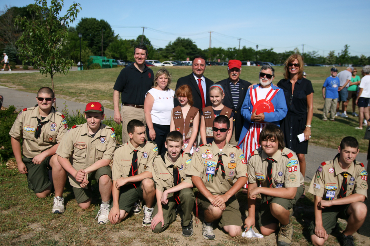 Mary the local govt. and the boy scouts  ~~  Heritage Park walk fo the Avenue of States