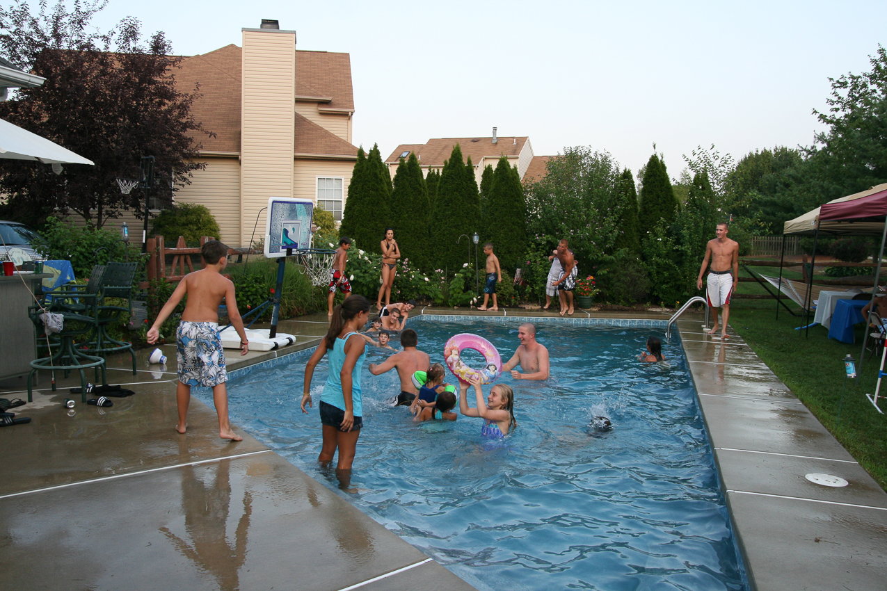 The pool was loaded until 11 pm  ~~  