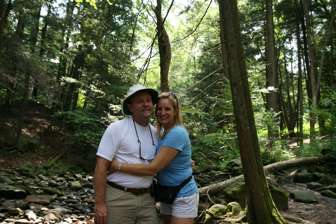 smooching in the woods.  ~~  