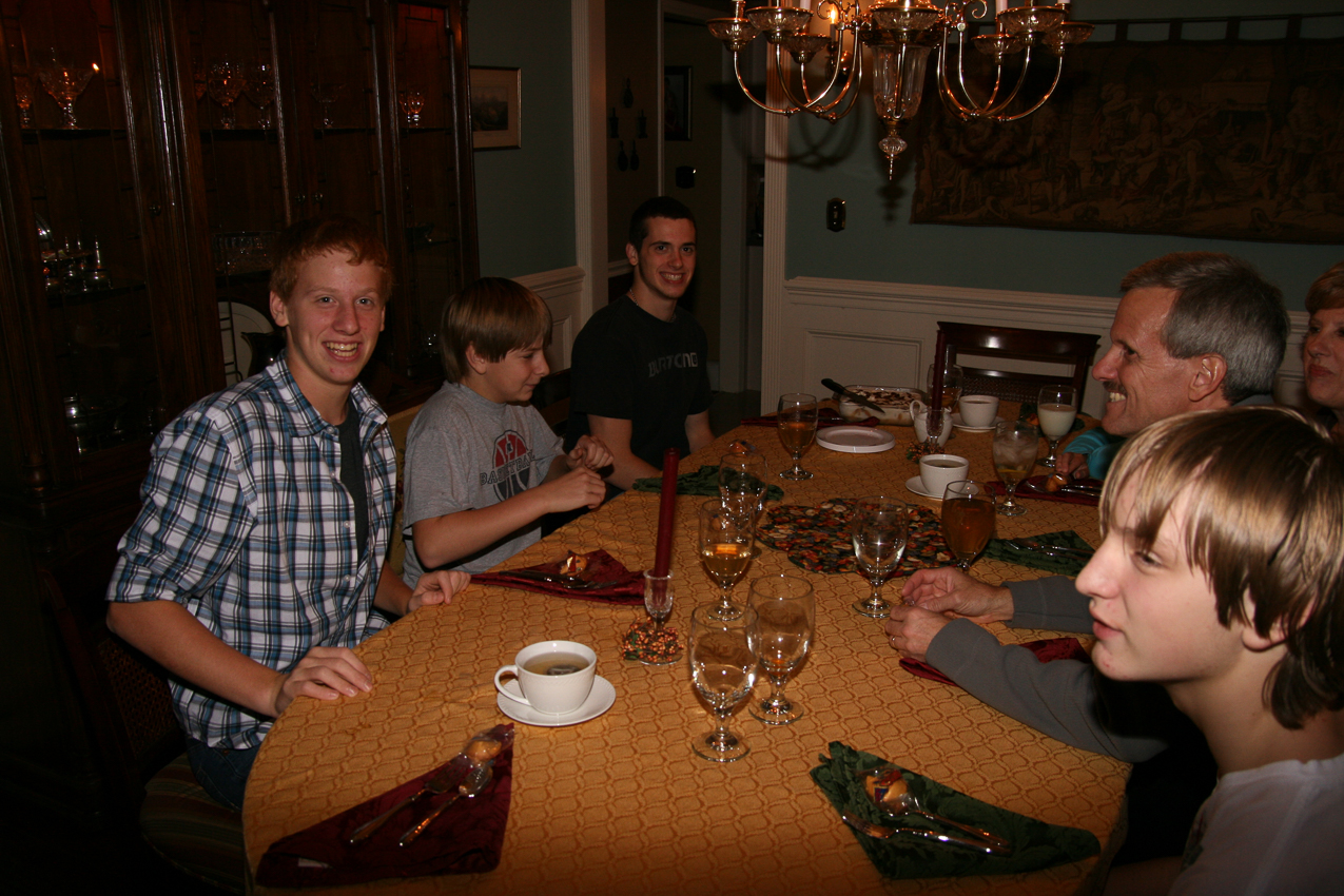 Connor, Quinn, Thomas, Daniel (and John G in the background.  ~~  