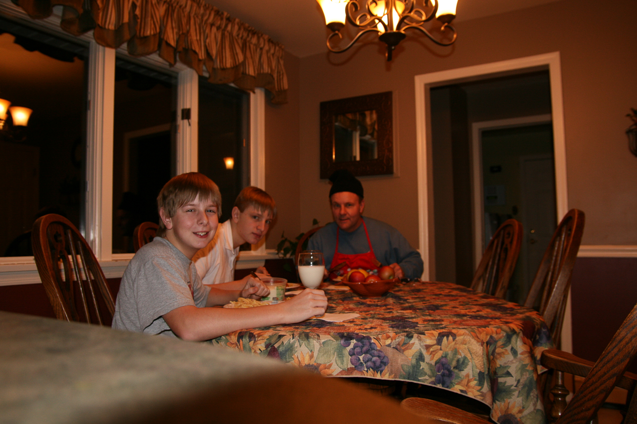 Camping in the kitchen  ~~  Used my Sal Manilla, a Toe Main cook books.