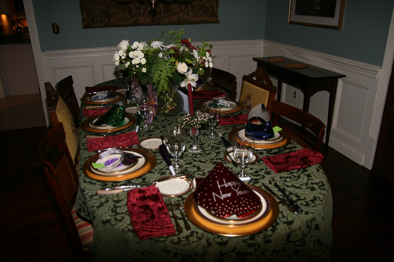 New Years Dinner 2010  ~~  Table is set