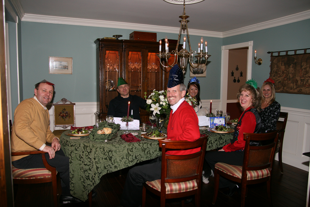 New Years Dinner 2010  ~~  The neighbors are here