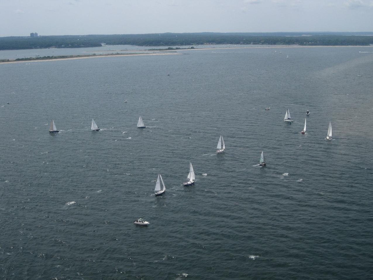 I am in the middle  ~~  2010 ACS Regatta, won 3rd place in my division - single handed!!
