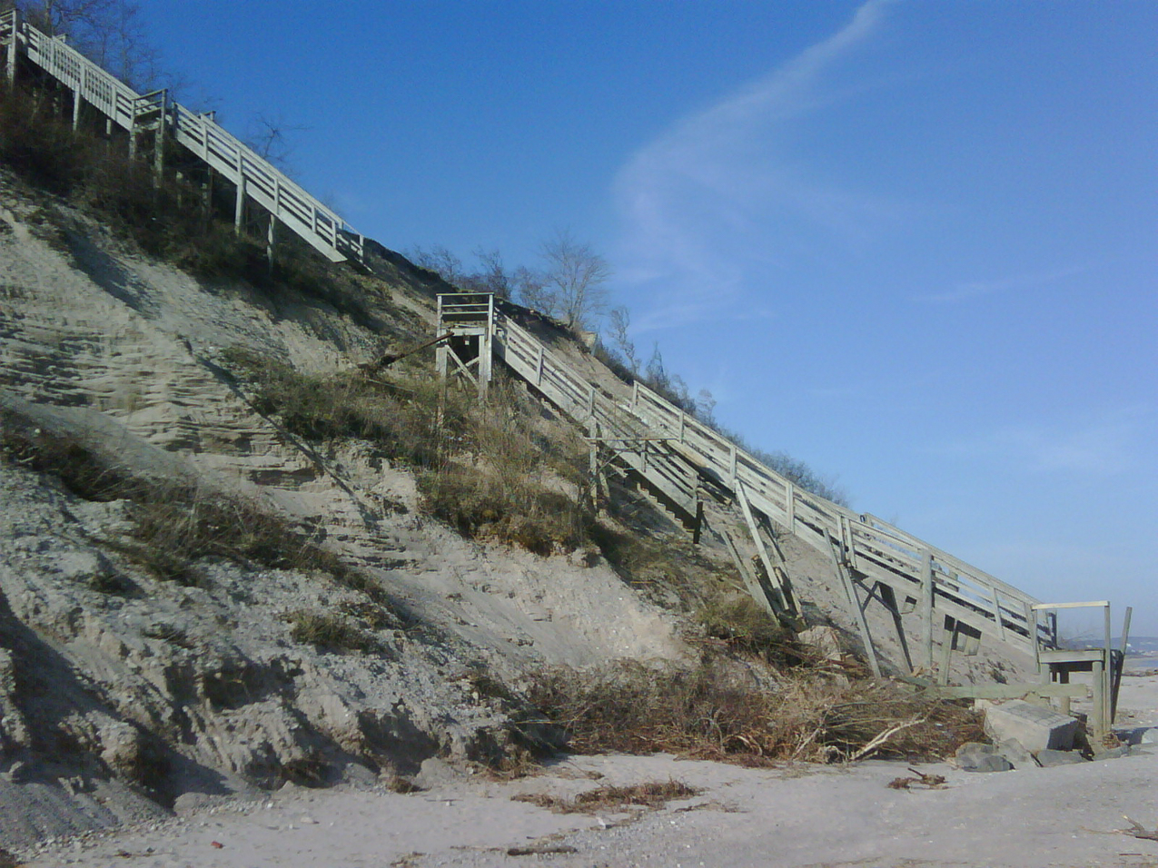 The stairs at the end of the block....  ~~  