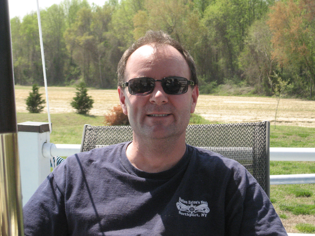 T Chillin  ~~  the hair is slicked back not gone - yet?