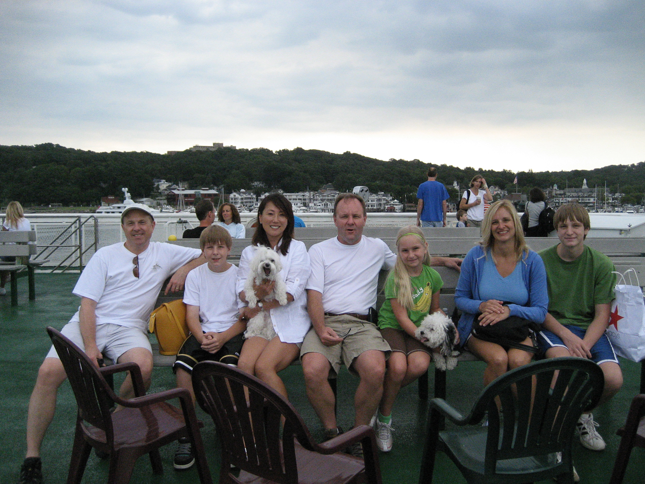 The travellers on the ferry on the way to CT.  ~~  