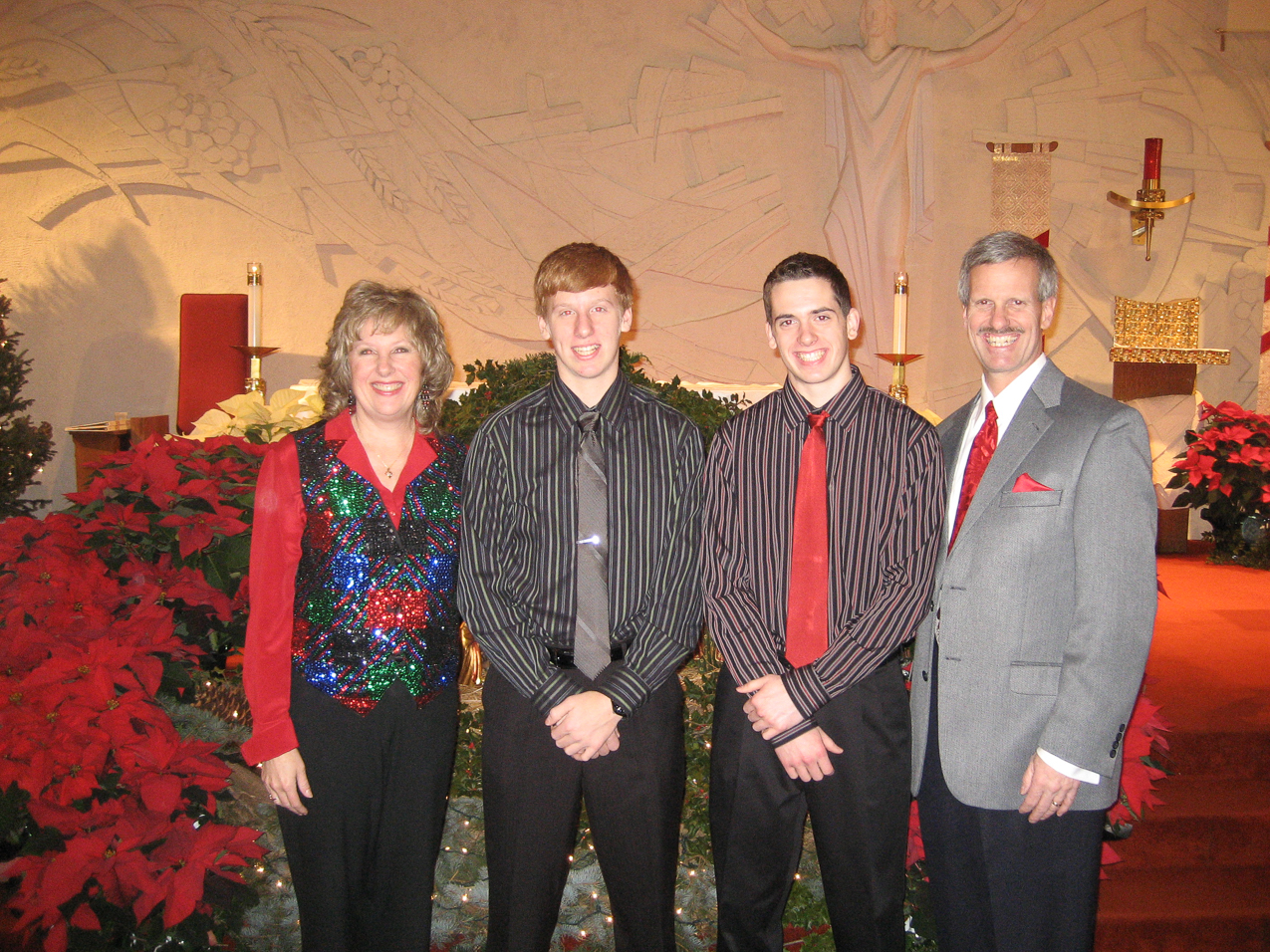 The Gehrke's at Christmas Mass  ~~  S. Louis de Montfort RC Church