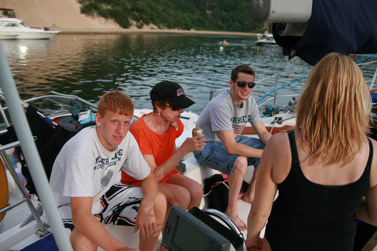 The Gehrke's dropped by on their boat  ~~  