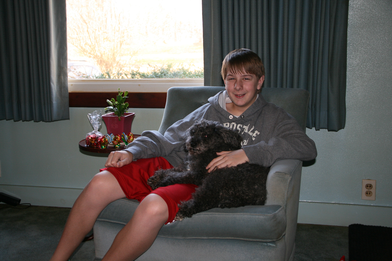 Quinn with Charlie at Nana's  ~~  Had a great visit and Nana was fantastic.
