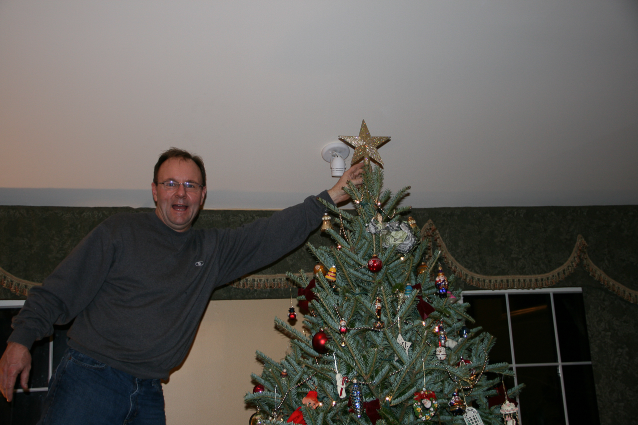 Xmas 2011  ~~  Mary put the star on.  I was 