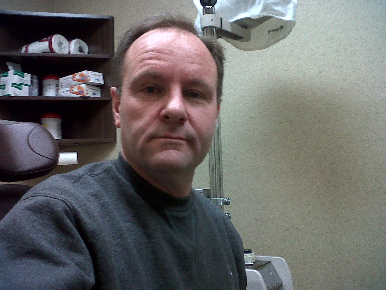 at the retina docs getting a shot in my eye - again!  ~~  