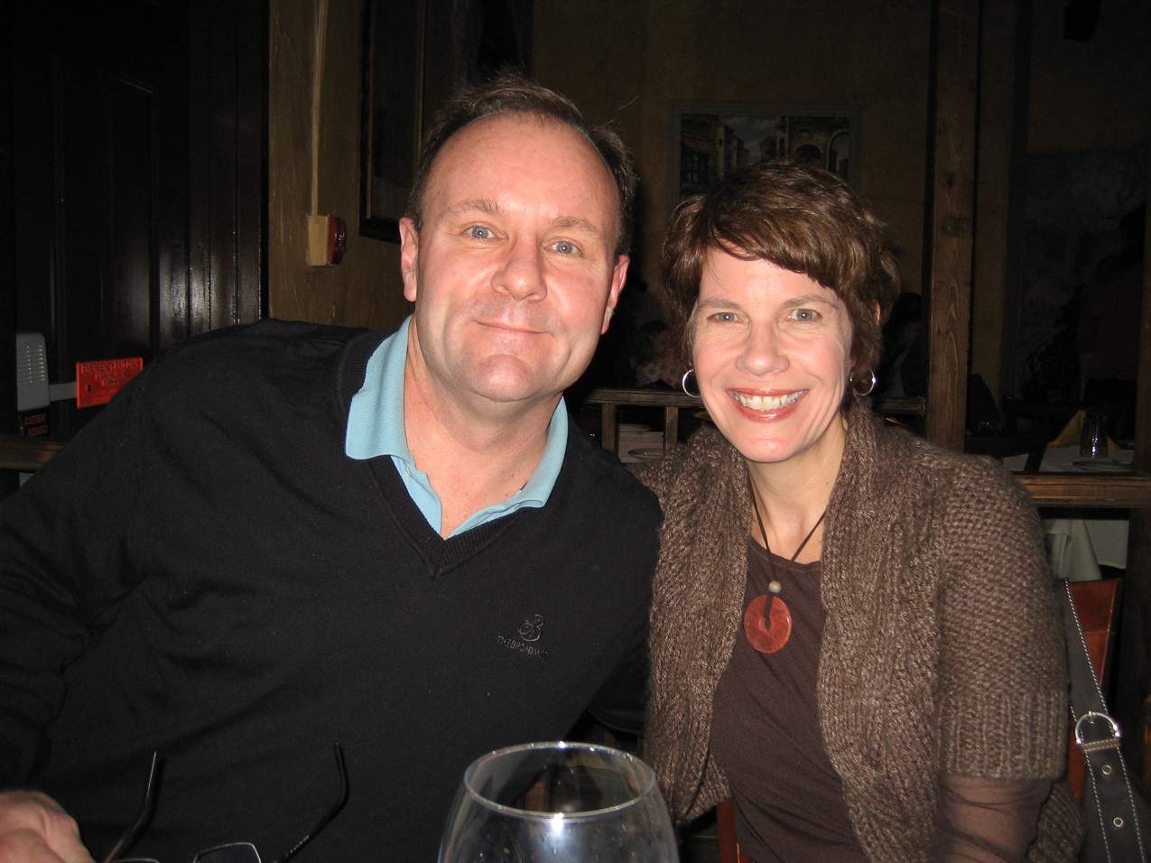 out to dinner in PA  ~~  Thomas and Denise