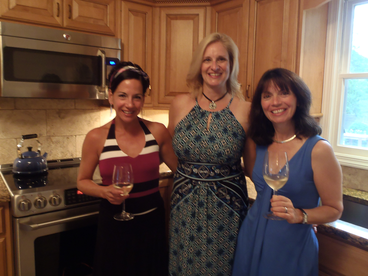 The goyales in Christine's new kitchen  ~~  