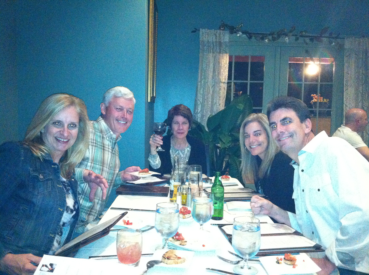 Out at diinner with the Haas and Galvin's  ~~  