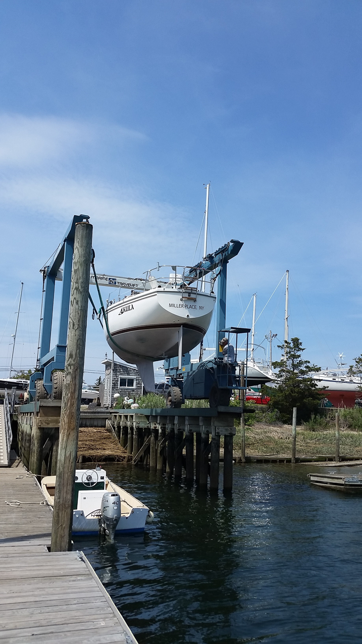 Akula 2015 launch at Old Man's Boatyard  ~~  VERY VERY late this year