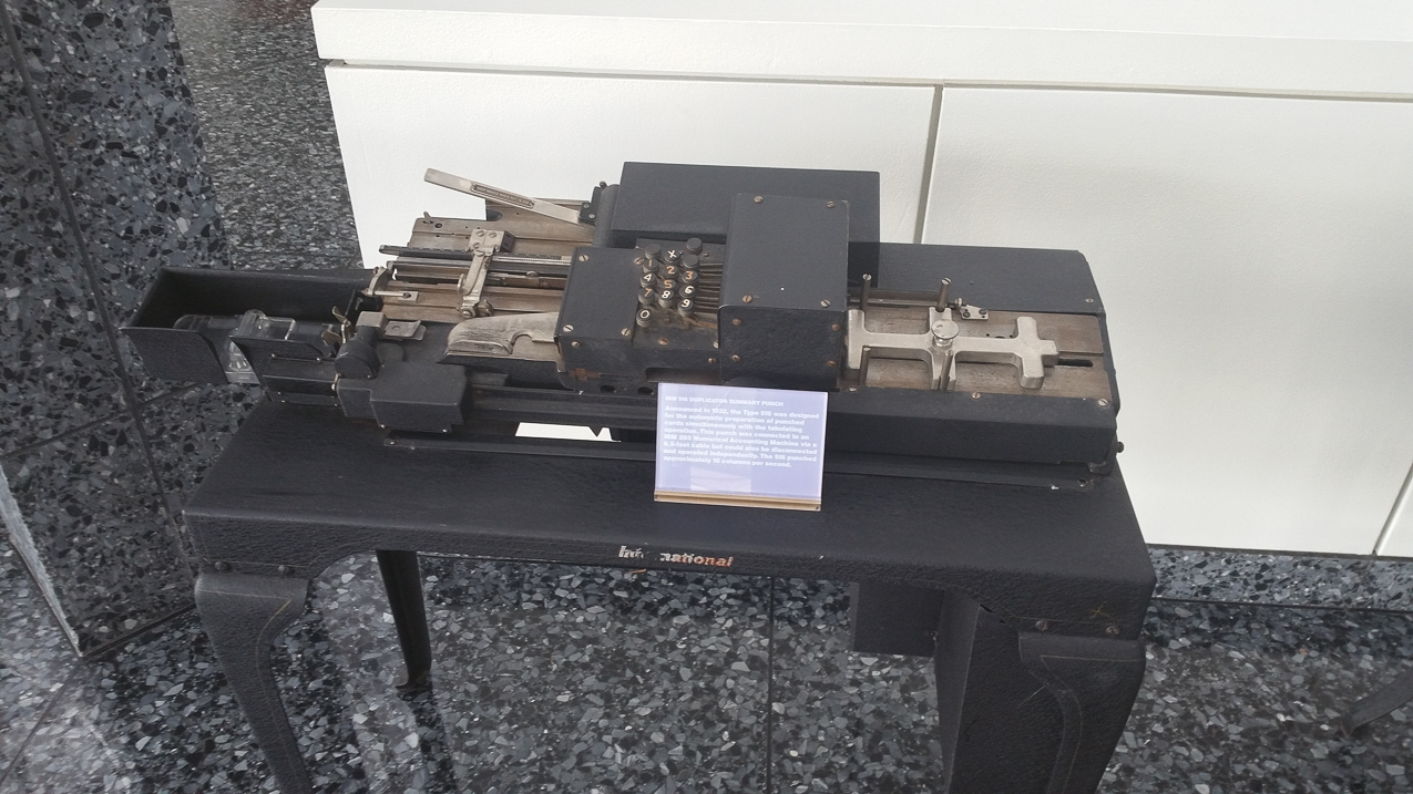 IBM Somer NY for Global Sales School  ~~  card punch tabulator, IBM Dplicator Summary Punch from 1932