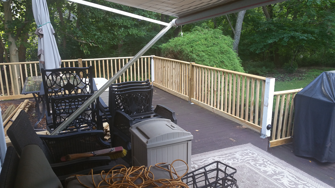Deck project 2016 July  ~~  Phase 1 from the door
