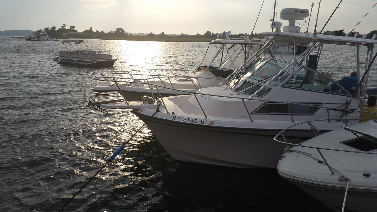 Powerboater row and my sailboat  ~~  