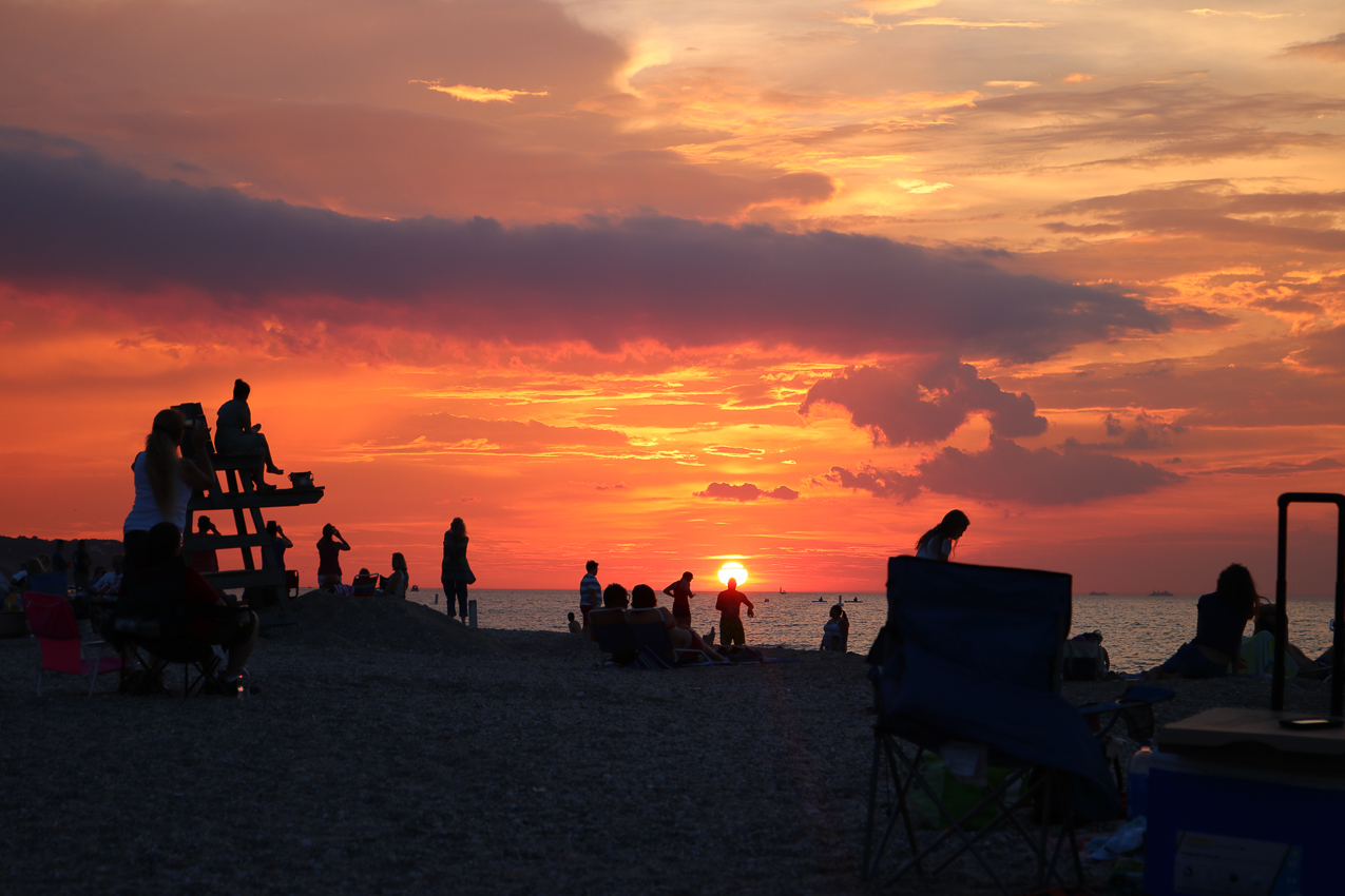Sunset at Cedar Beach on a typical evening.  ~~  