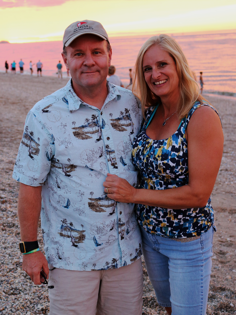 The Capt and Tennille (aka the Admiral!!!)  ~~  Down at Cedar Beach Mt Sinai Harbor about 1.5 miles from the Lynch Shack.