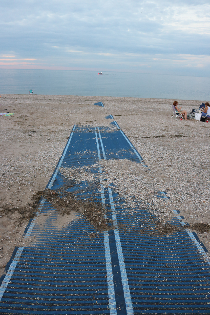 Town of Brookhaven Mt Sinai Harbor  ~~  Handicap mat just installed needs some maintenance.