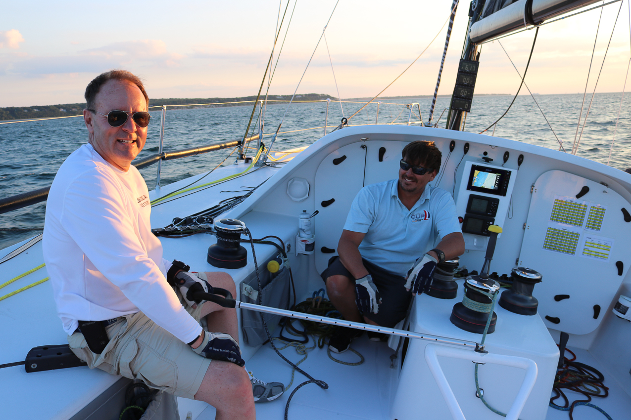 Privateer Cockpit  ~~  Capt Tom at the helm