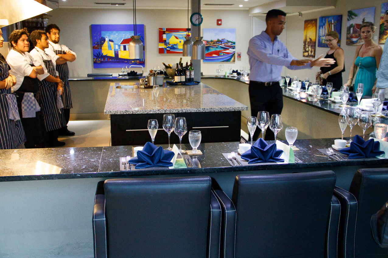 Kitchen Table by White in Aruba for our 27th Anniversary, One of the best meals of my life, 8 course fantastic and vegetarian.  ~~  Aruba for our 27th Anniversary