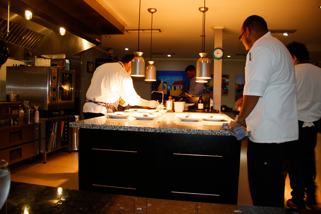 Kitchen Table by White in Aruba for our 27th Anniversary, One of the best meals of my life, 8 course fantastic and vegetarian.  ~~  Aruba for our 27th Anniversary