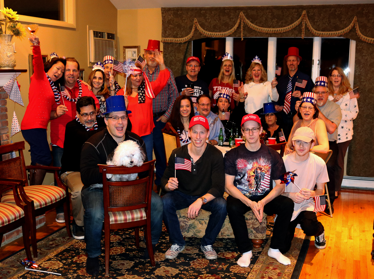 Deplorables Party Jan 20 2017  ~~  The whole deplorable crew at the Lynch Shack