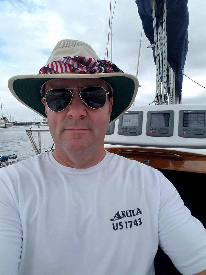 Out for a Sail with Mark Broome  ~~  10 mile sail, on the MSSA Mooring Ball, swiming on PJ Harbor, a little grilling.  Fantastic weather.