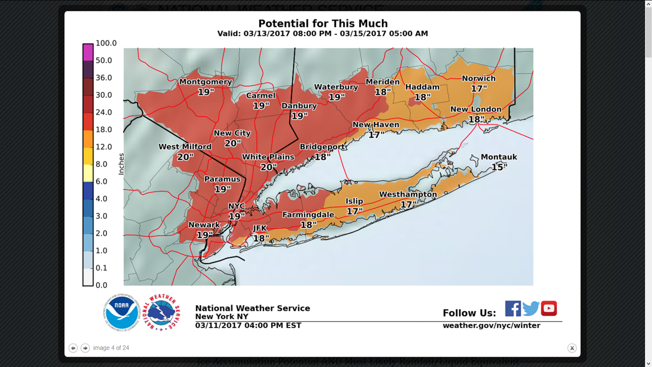 March Winter Storm Stella is coming in 4 days....  ~~  
