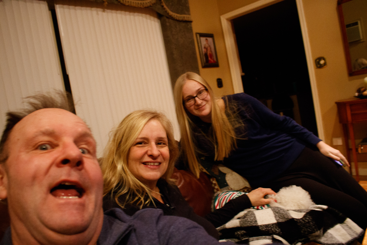 New Years 2018 at the Lynch Shack  ~~  9 degrees F outside - nice and toasty and in our pajamas on the inside!!!