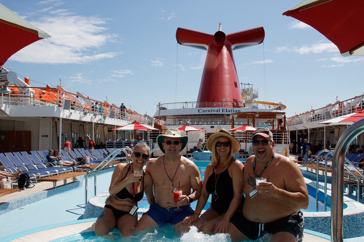 Hot tubbing  ~~  Carnival Elation Cruise March 2018 with John & Lyd