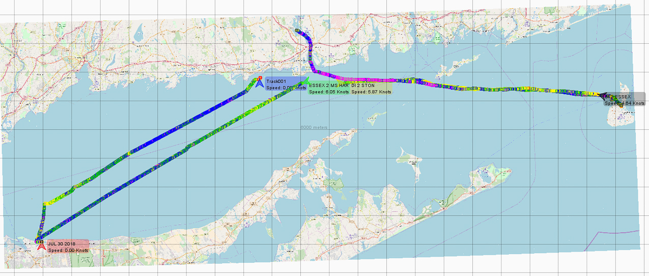 The Trip - over 150 miles by s/v Akula.  ~~  My Long Cruise Bucket List item Block Island Sailing Adventure