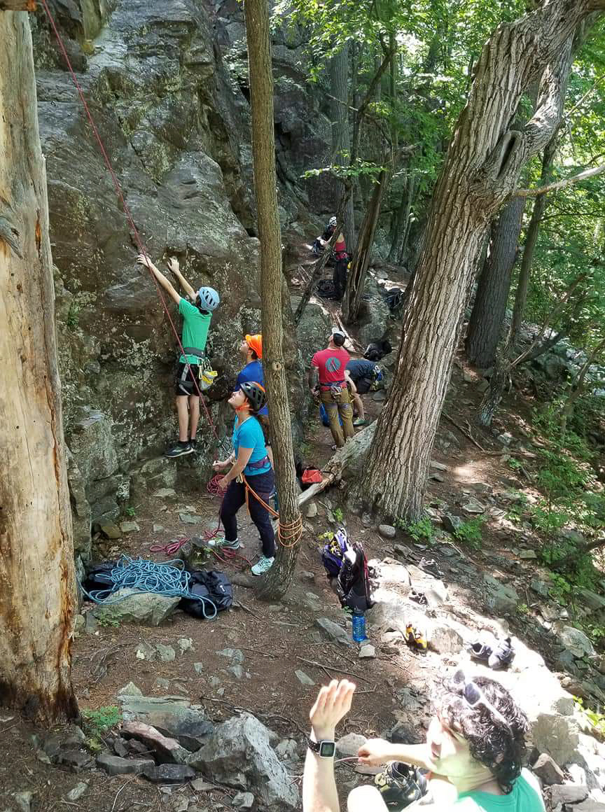 Dan climbing and camping in NY  ~~  