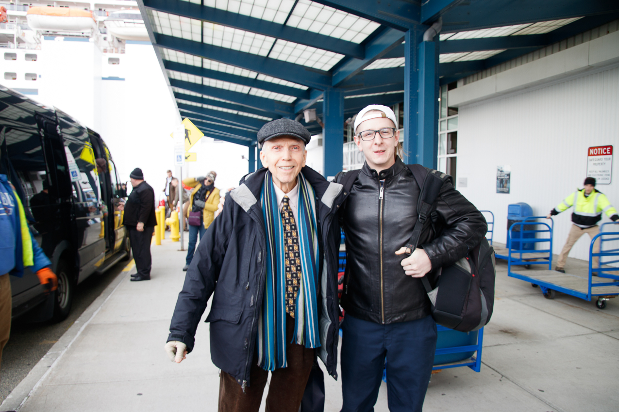Uncle Chuck and Quinn heading off for Europe in January on the QM2.  ~~  