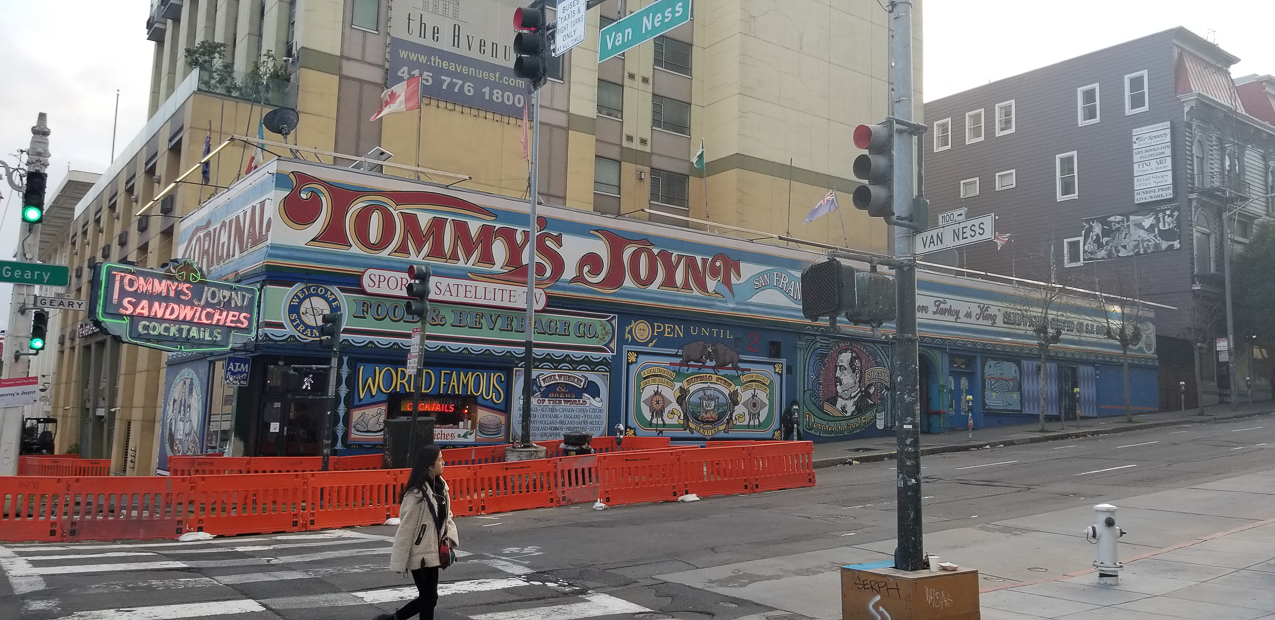 The Tnederloin section of San Francisco  ~~  My Roadeway hotel and hot dining spots nearby and 