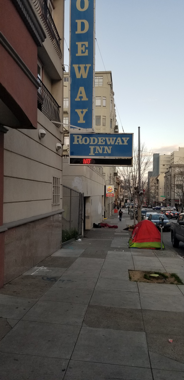 The Tnederloin section of San Francisco  ~~  My Roadeway hotel and hot dining spots nearby and 