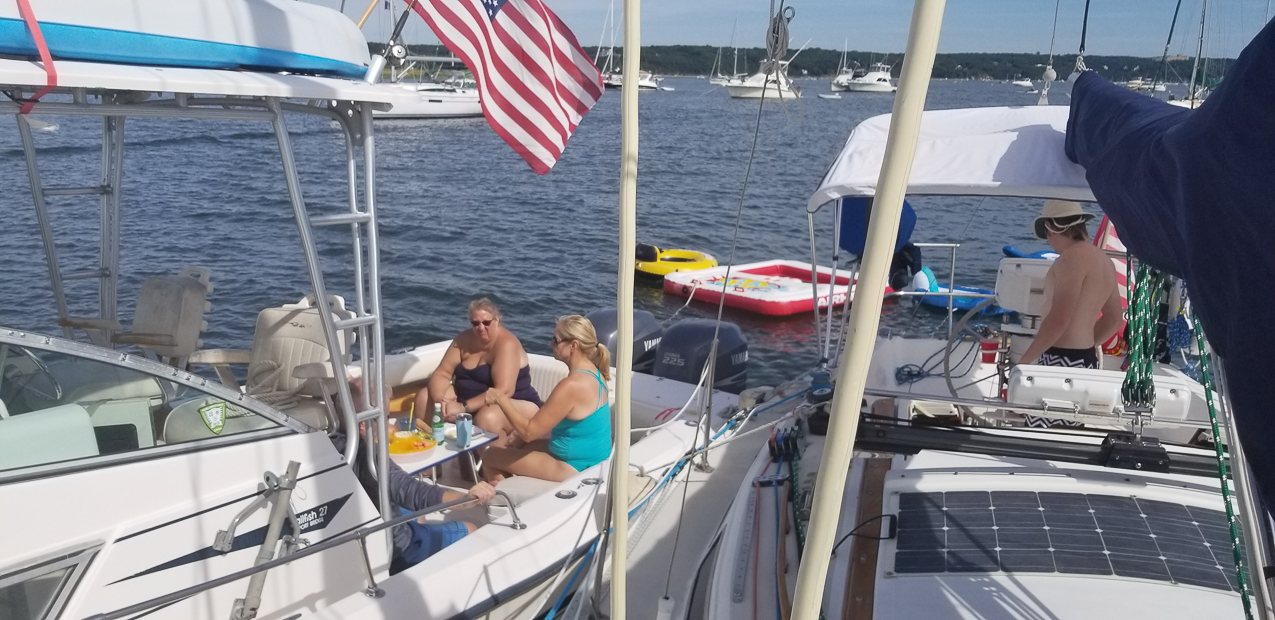 August 31 Labor Day Weekend Saturday LIS and Port Jefferson  ~~  Out with MSSA Friends and even Power Boaters!!!!