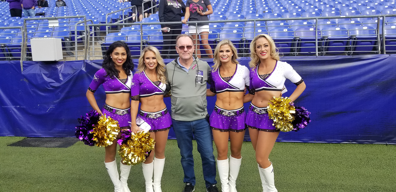 Ravens game in Baltimore. I felt  I needed  to cheer ....  ~~  THEM up!!