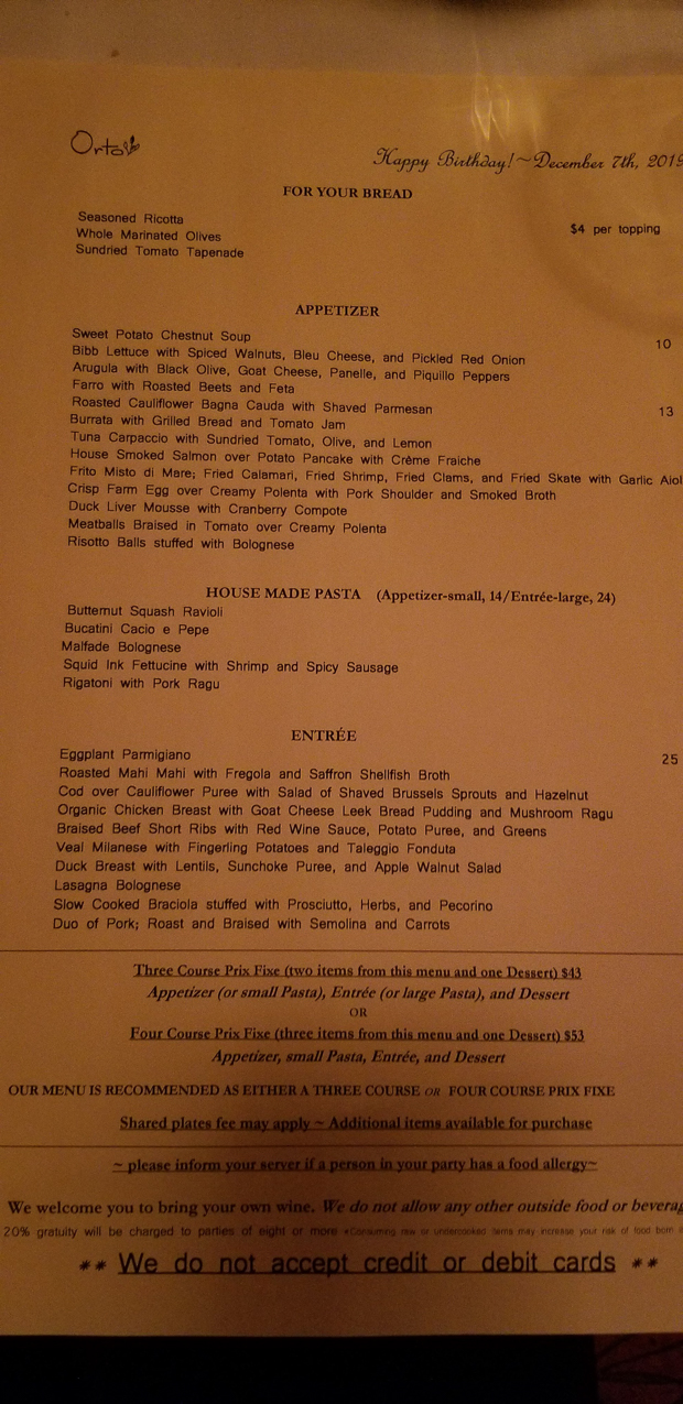 Gretchen's 55th B-day at Orto  ~~  